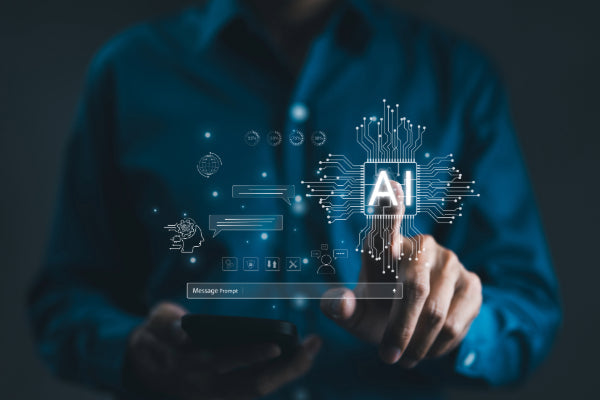 Photo of man using AI